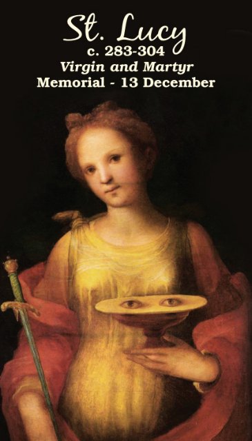 St. Lucy Prayer Card